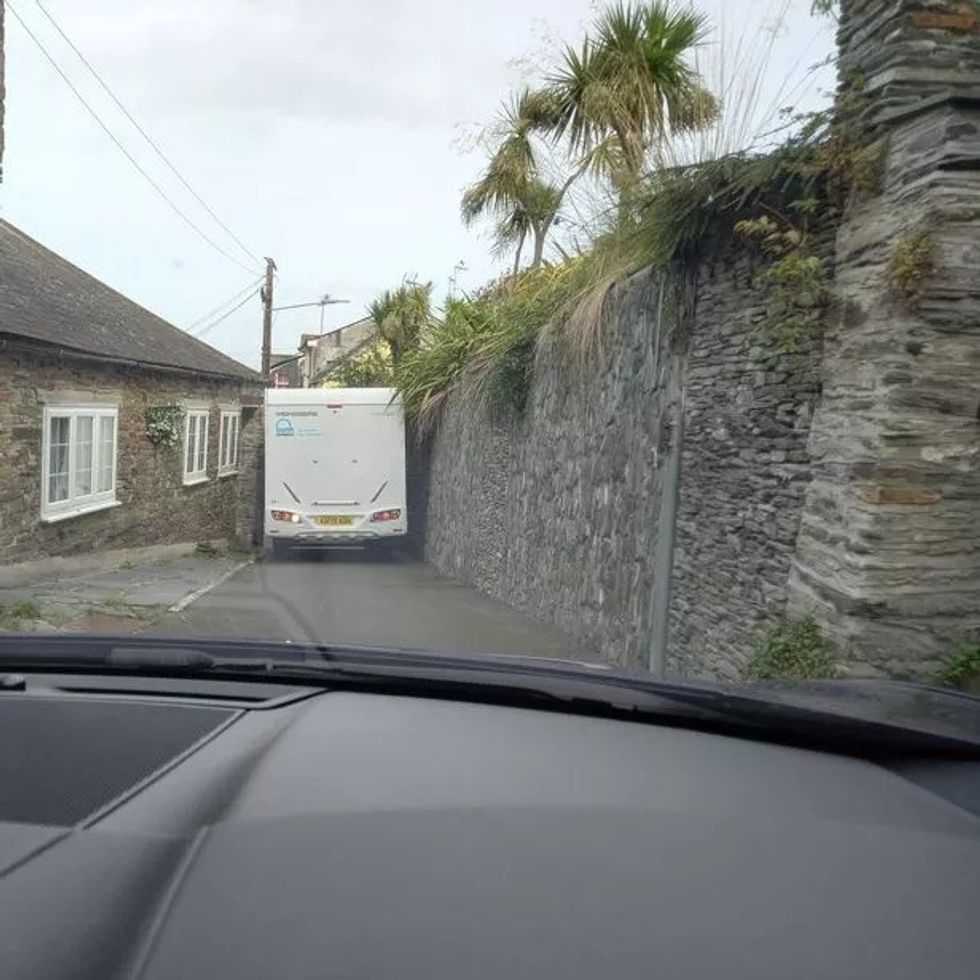 The trapped motorhome