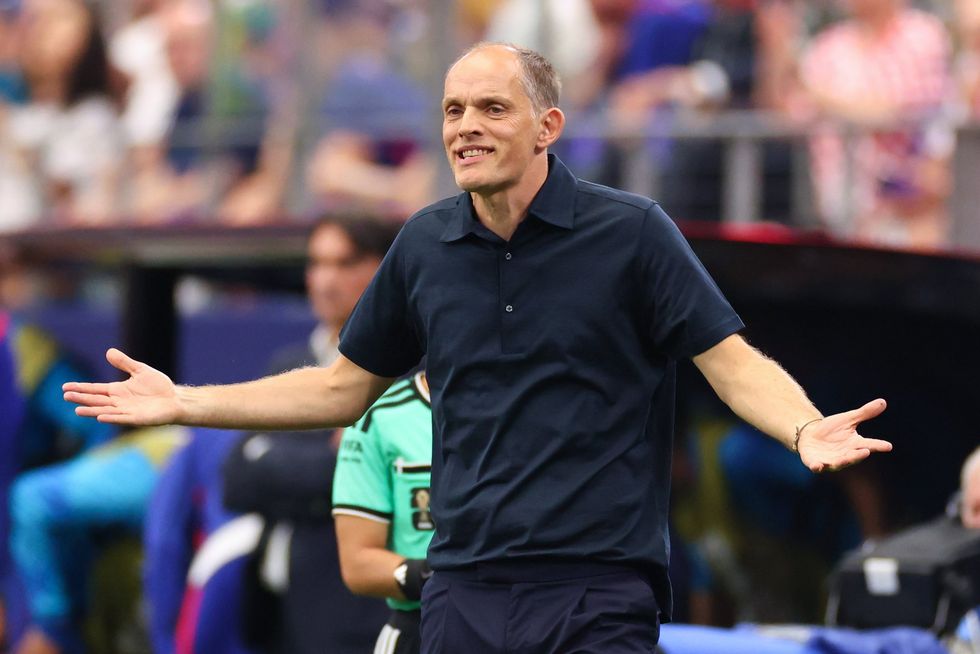 Thomas Tuchel appeared to be involved in a heated exchange with Jordan Pickford during England's 4-2 World Cup win against Croatia after the goalkeeper seemingly failed to follow his manager's instructions