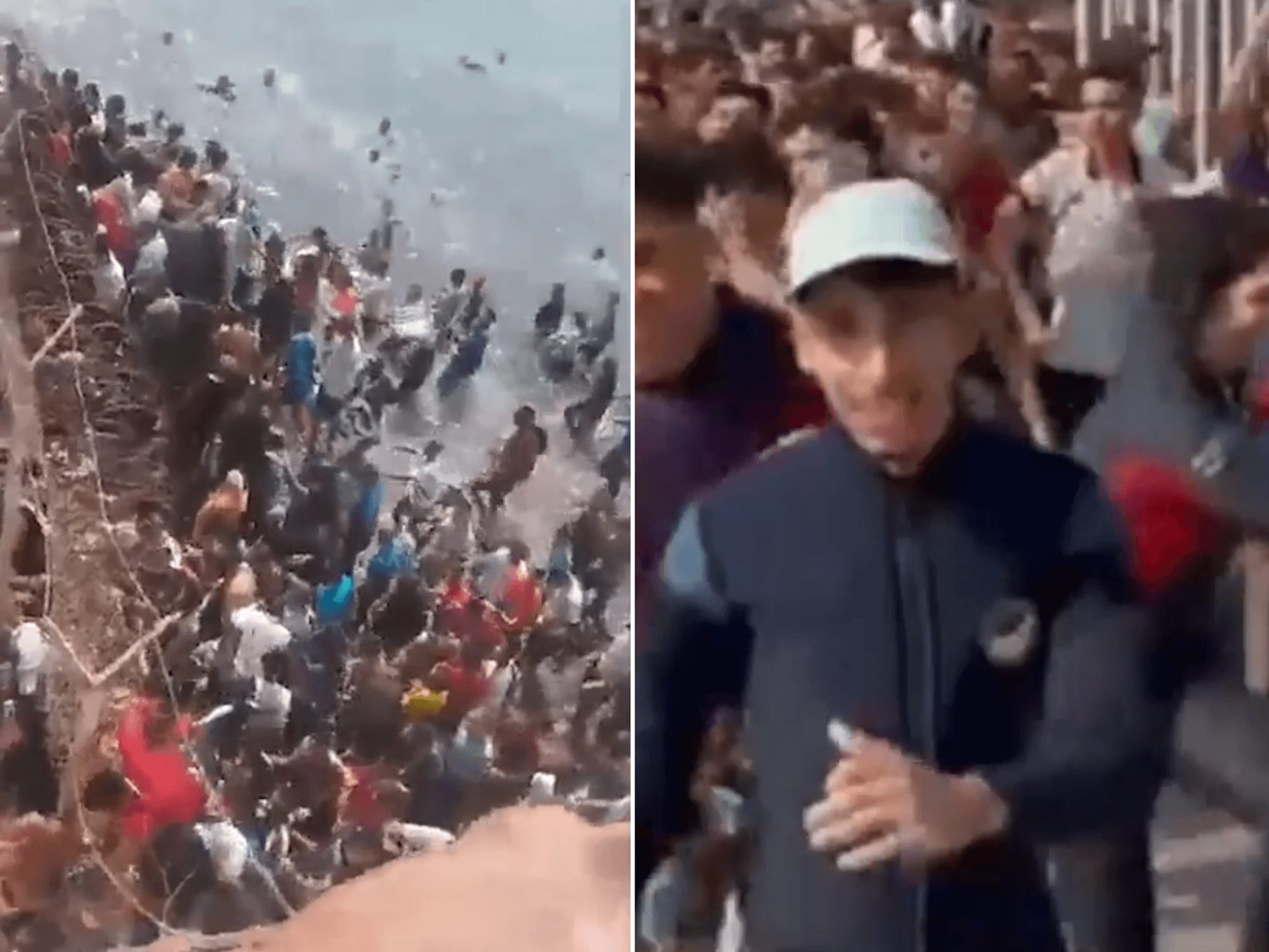 Thousands of people have swarmed to the Spanish enclave of Ceuta