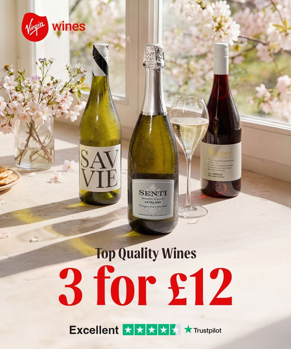 Three premium bottles of wine including a bottle of Prosecco