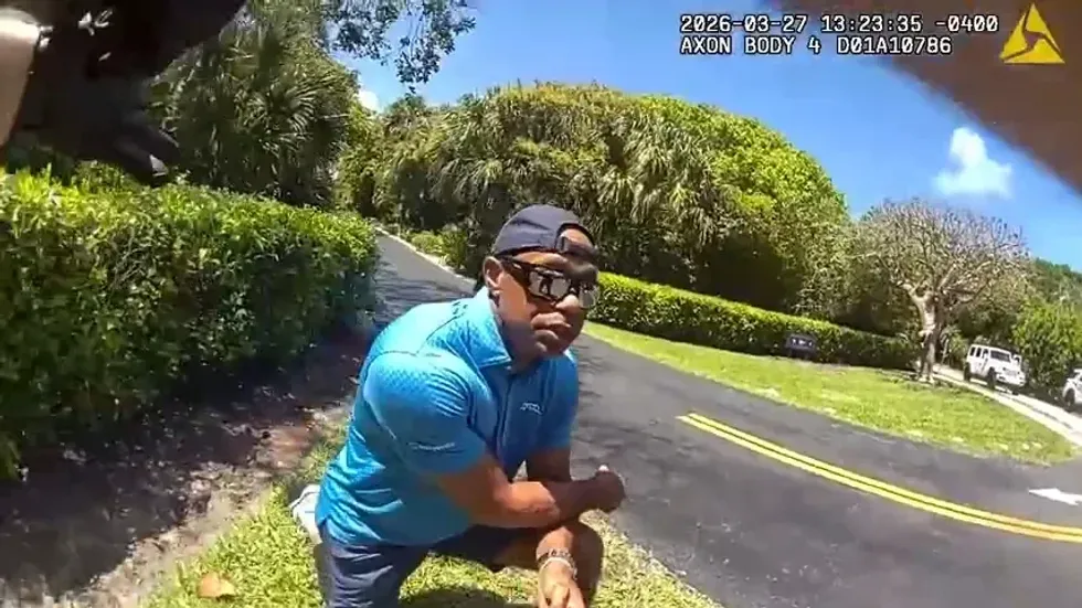 Tiger Woods pictured in bodycam footage