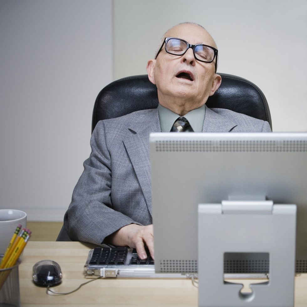 Tired worker
