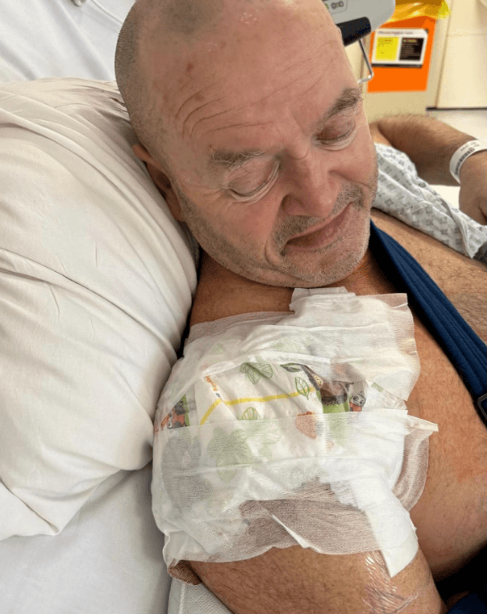 Tom Sr in hospital