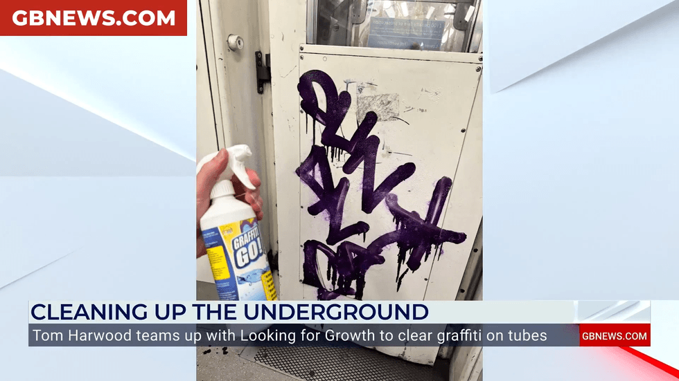 Tom using over-the-counter spray to clean tubes
