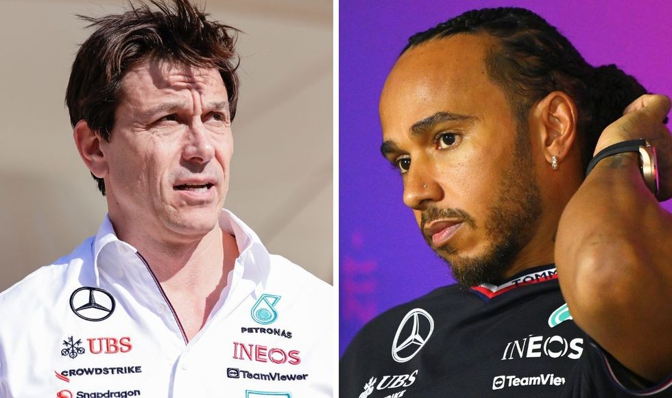 Toto Wolff and Lewis Hamilton