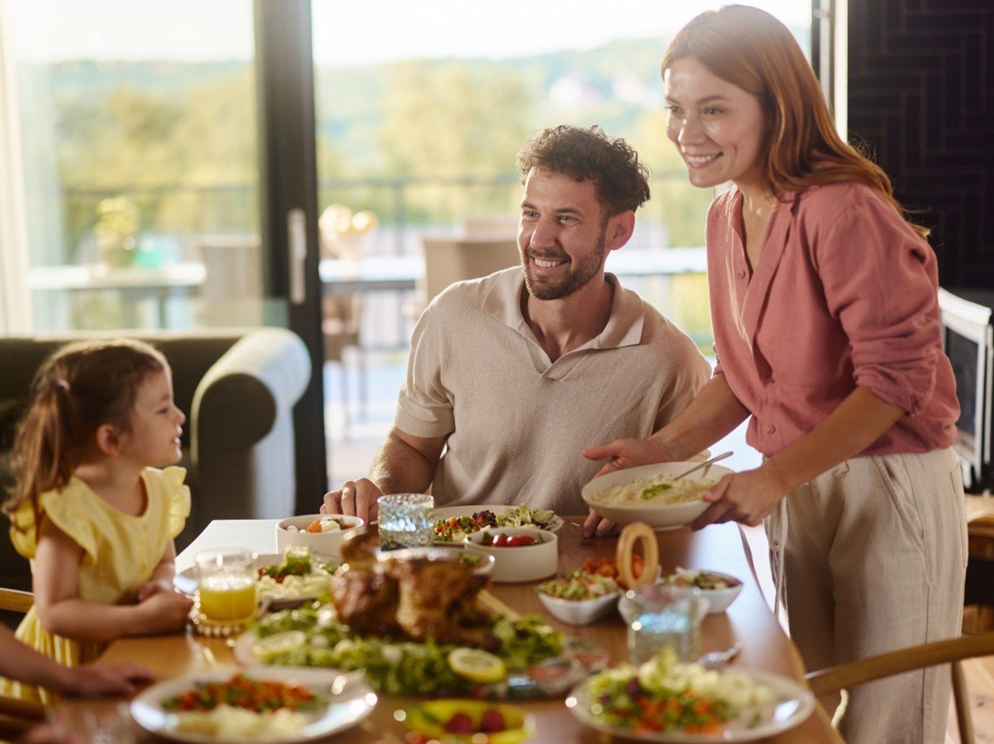 Traditional family values being shown via