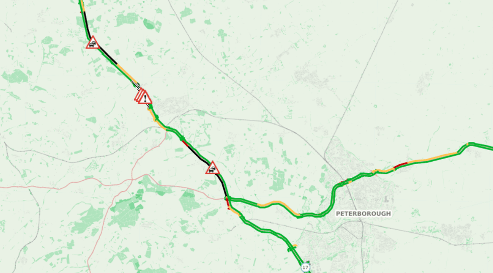Traffic delays remain on the A1 following the vehicle collision