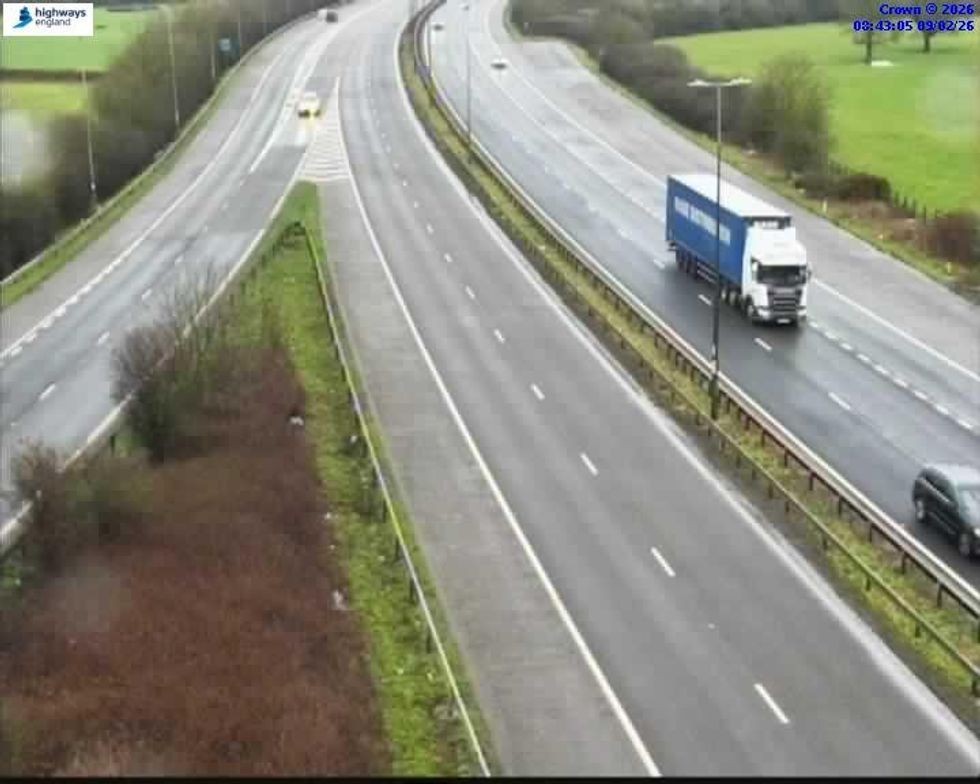 Traffic on the M69