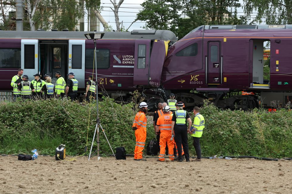 Train crash site