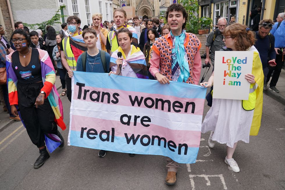 Transgender protestors have countered measures placed in sport to limit trans athletes