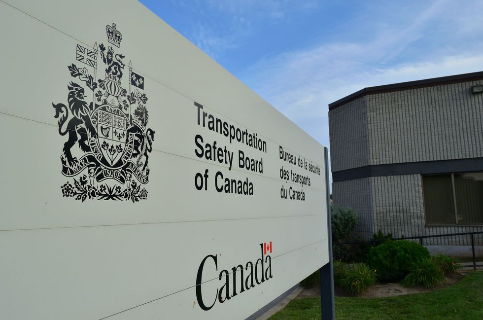Transportation Safety Board of Canada sign