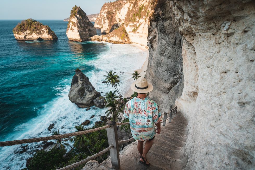 Traveller in Bali, Indonesia