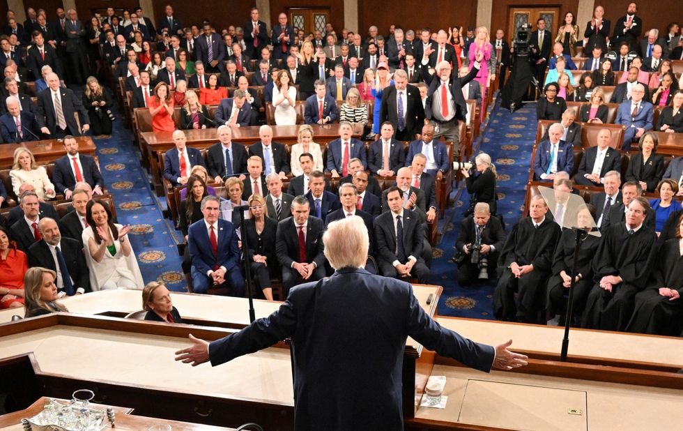 Trump concluded his speech by reiterating that his administration was 'just getting started'\u200b
