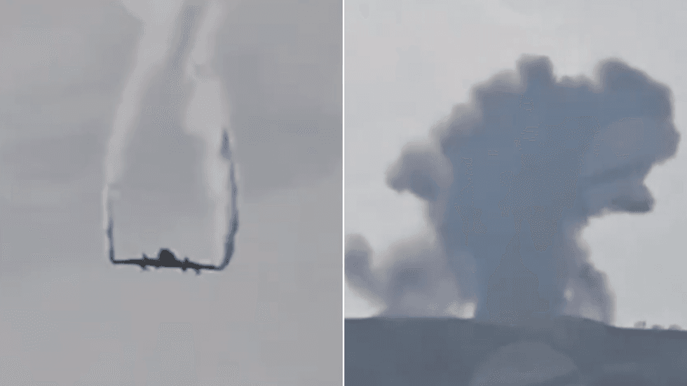 Turkish military C-130 plane as it crashed