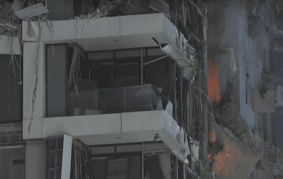 \u200bA building damaged in Tel Aviv