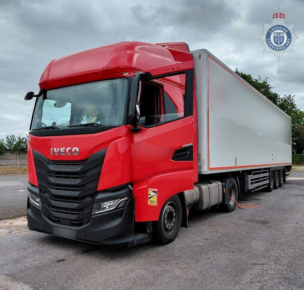 \u200bA driver was prohibited from continuing his journey to Spain after officers found he did not have a licence to operate such a vehicle