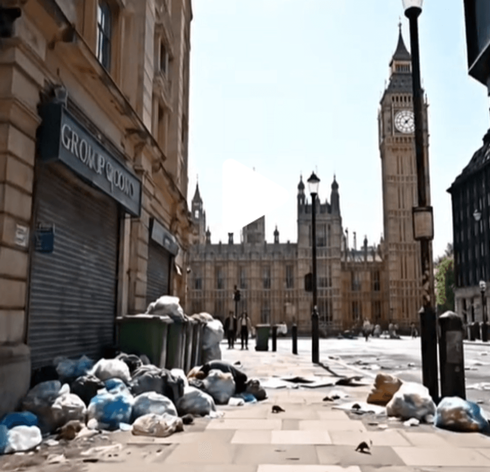 \u200bAn AI video showing London in decline