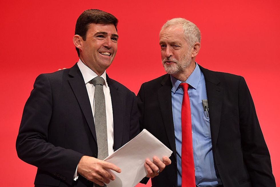 \u200bAndy Burnham with former leader Jeremt Corbyn