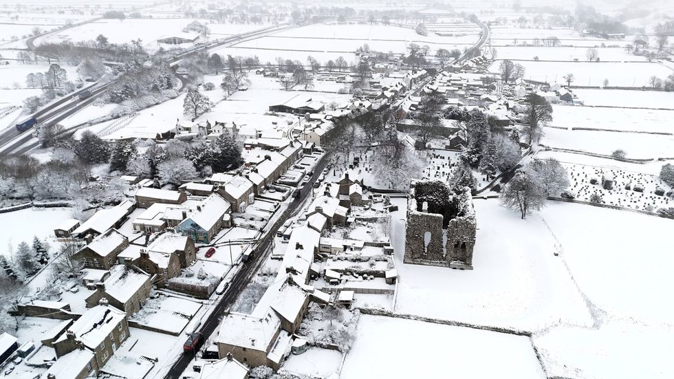 \u200bBowes Castle in the village of Bowes in County Durham