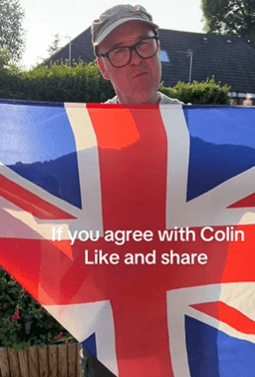 \u200bColin took down his smaller Union Jack and put up a bigger one