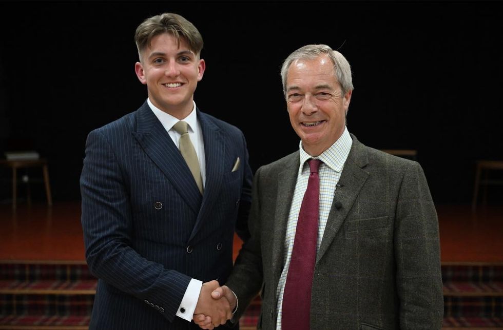 \u200bCouncillor Finch with party leader Nigel Farage