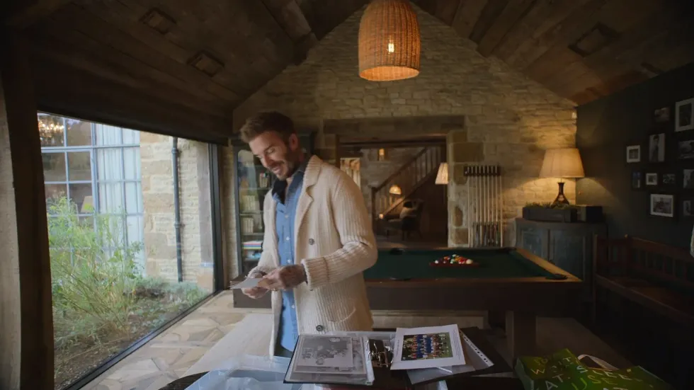\u200bDavid Beckham in his Cotswolds home