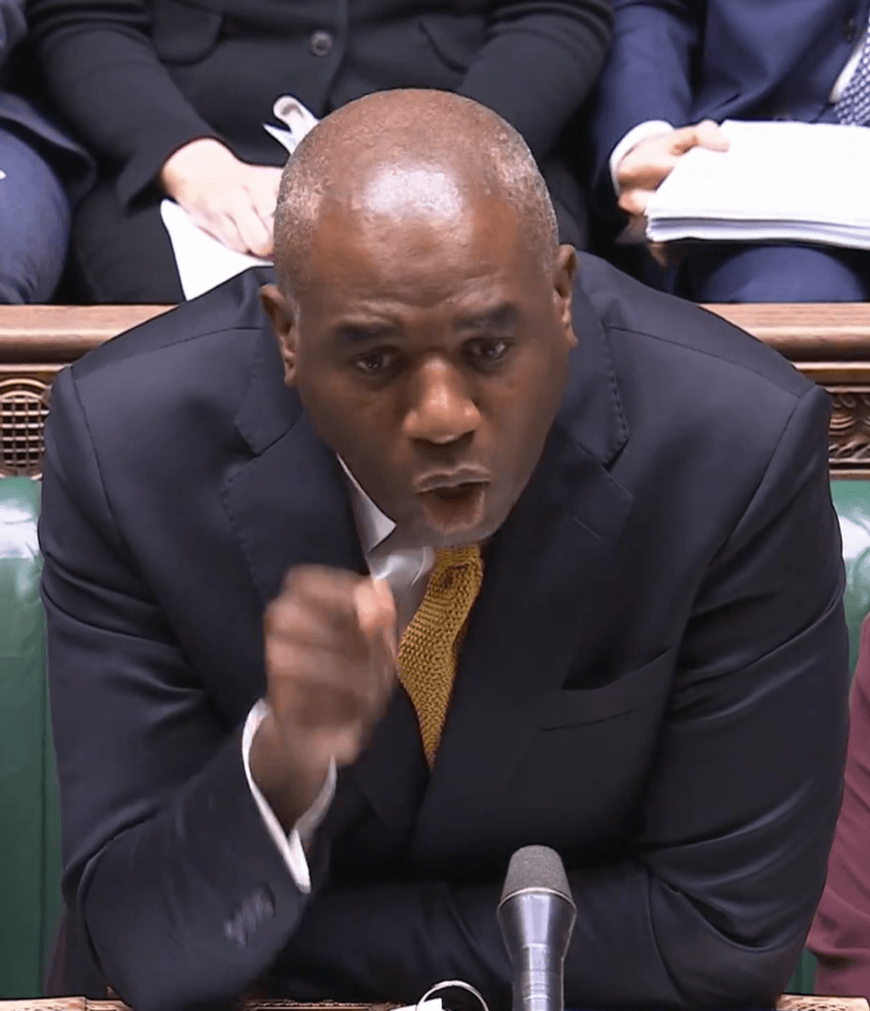 \u200bDavid Lammy before he was handed the poppy