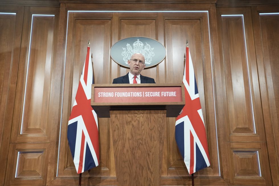 \u200bDefence Secretary John Healey delivering a speech on Wednesday