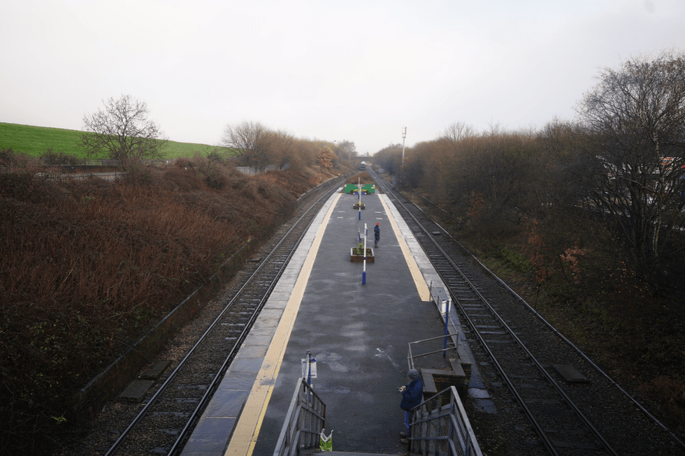 \u200bDenton Railway Station in Greater Manchester