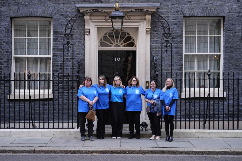 \u200bJoanna Alkir, Crystal Owen, Alison Greenhouse, Nicola Bell, Bridget Lucas and Naomi Crane delivered a petition to Downing Street in April