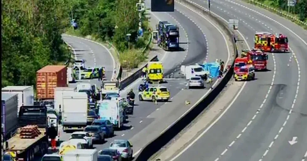 \u200bLong delays were seen on the M25 yesterday following a serious accident