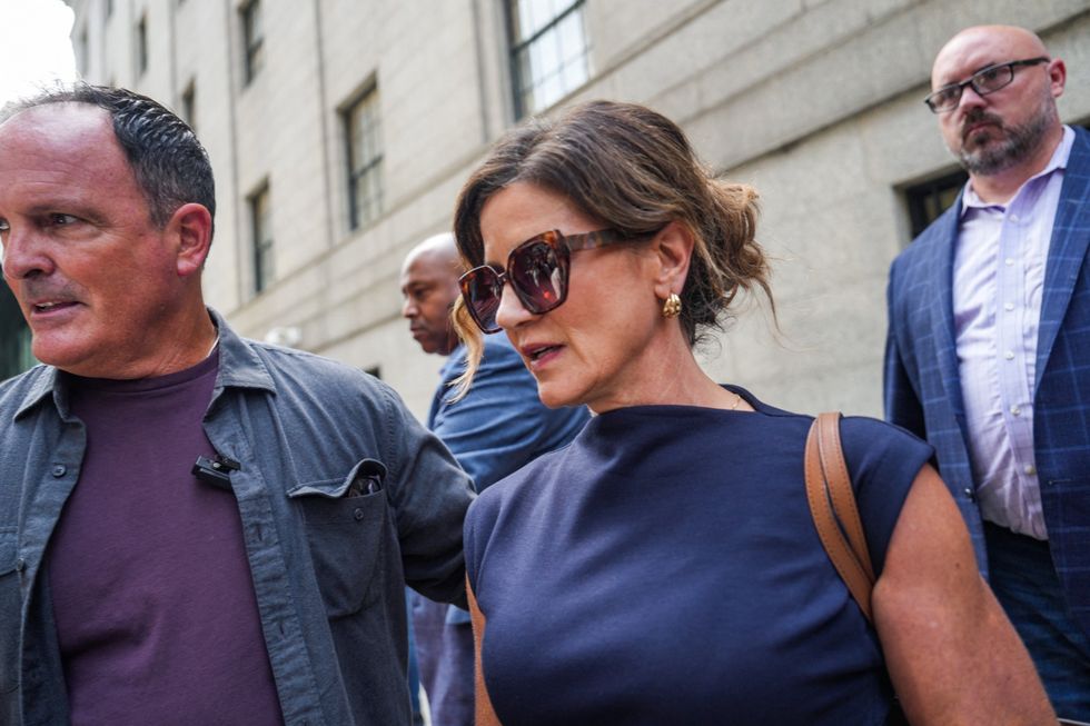 \u200bPaulette Thompson, wife of late Brian Thompson, walks outside Manhattan Criminal Court today