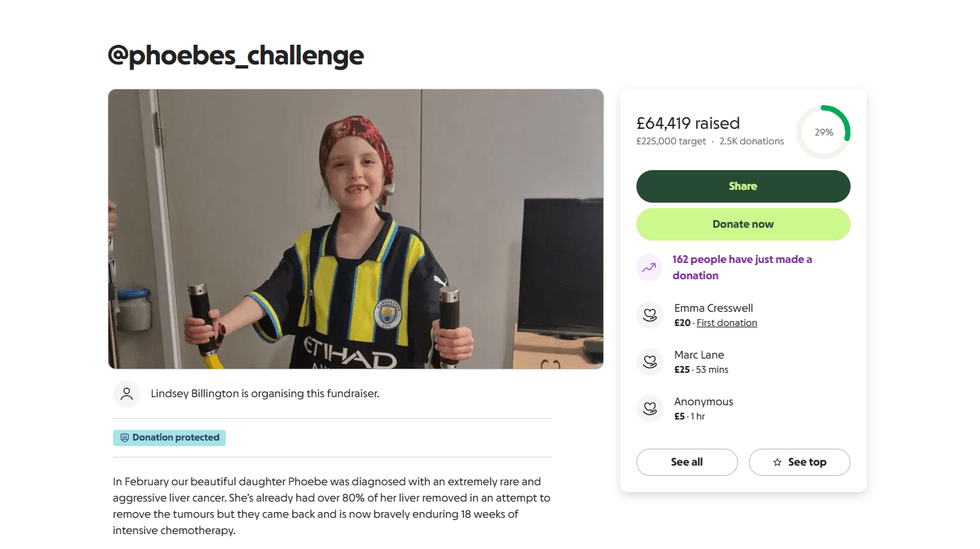 \u200bPhoebe Clarke's GoFundMe page