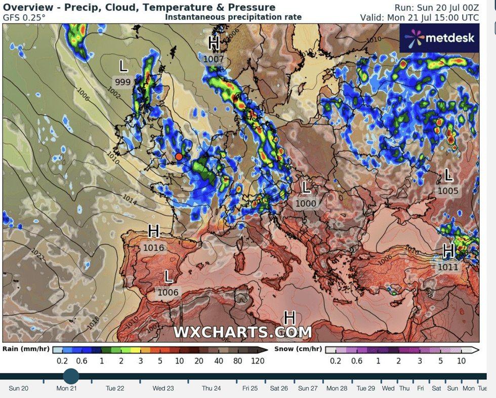 \u200bRain is forecast to strike Britain again this week