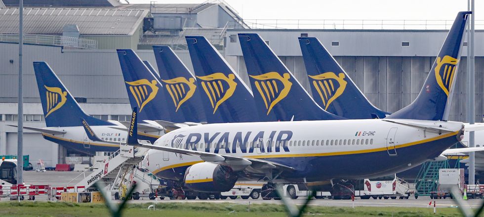 \u200bRyanair flights on the runway at Dublin Airport