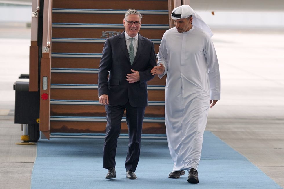 \u200bSir Keir Starmer with Khaldoon Khalifa Al Mubarak