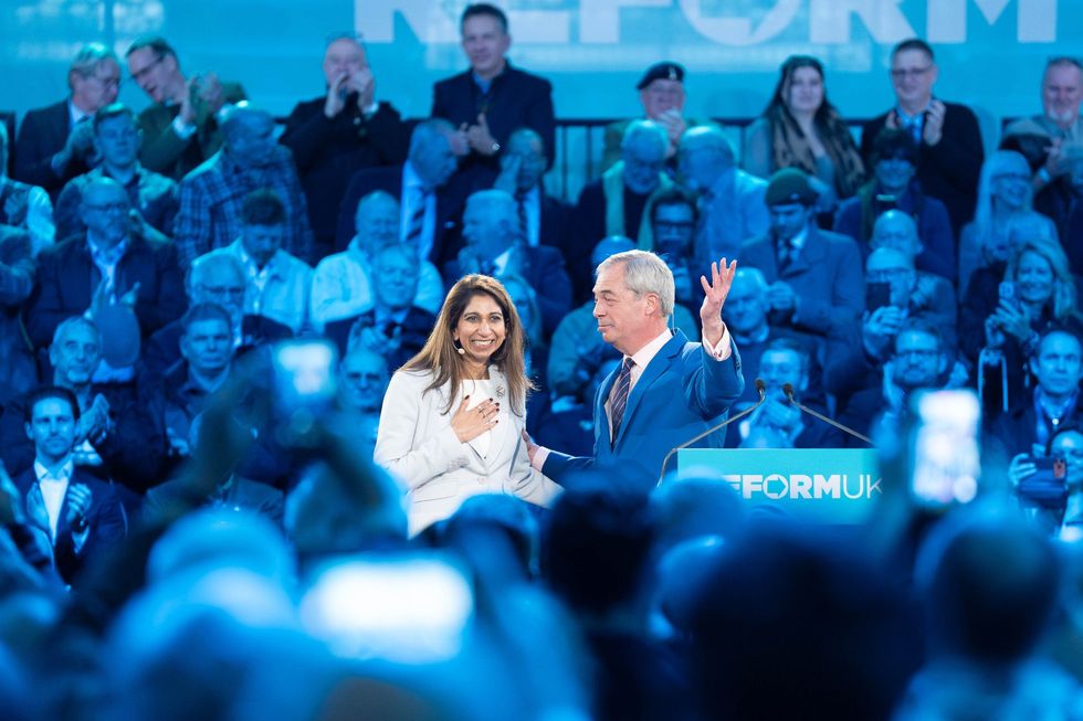 \u200bSuella Braverman and Nigel Farage