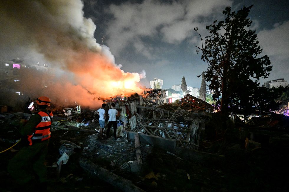 \u200bThe aftermath of a missile attack in Israel