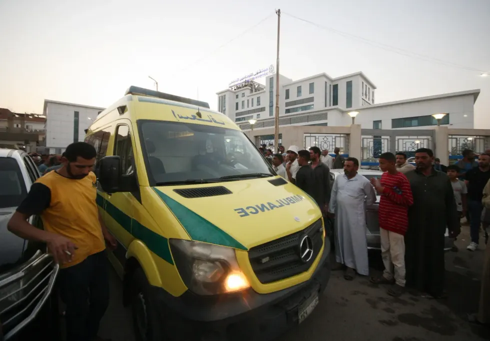 \u200bThe emergency response after two pick-up trucks collided in Egypt's Ismailia governate last month