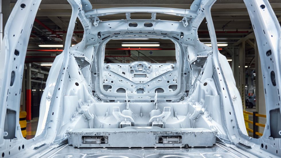 \u200bThe EX60 is the first Volvo vehicle to make use of impressive mega-casting technology