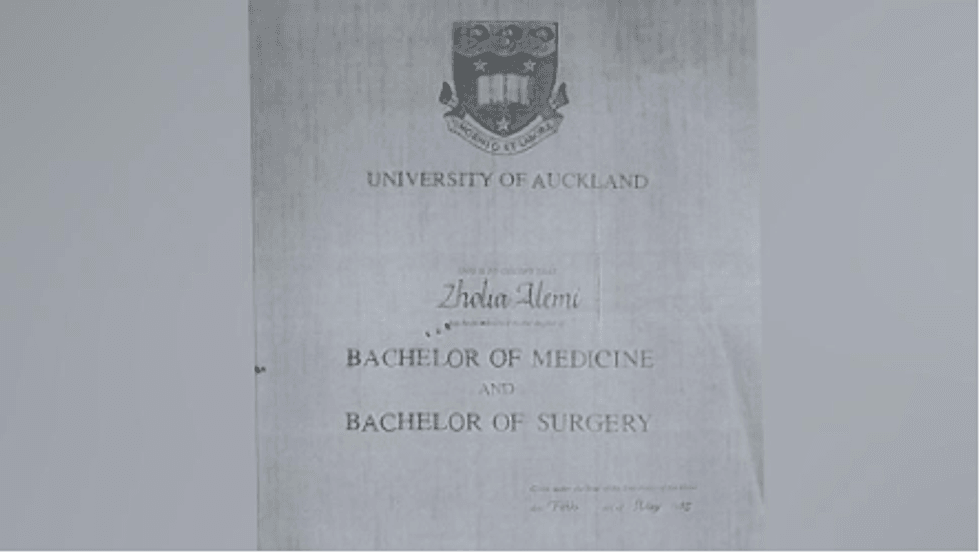 \u200bThe fake document forged by Alemi