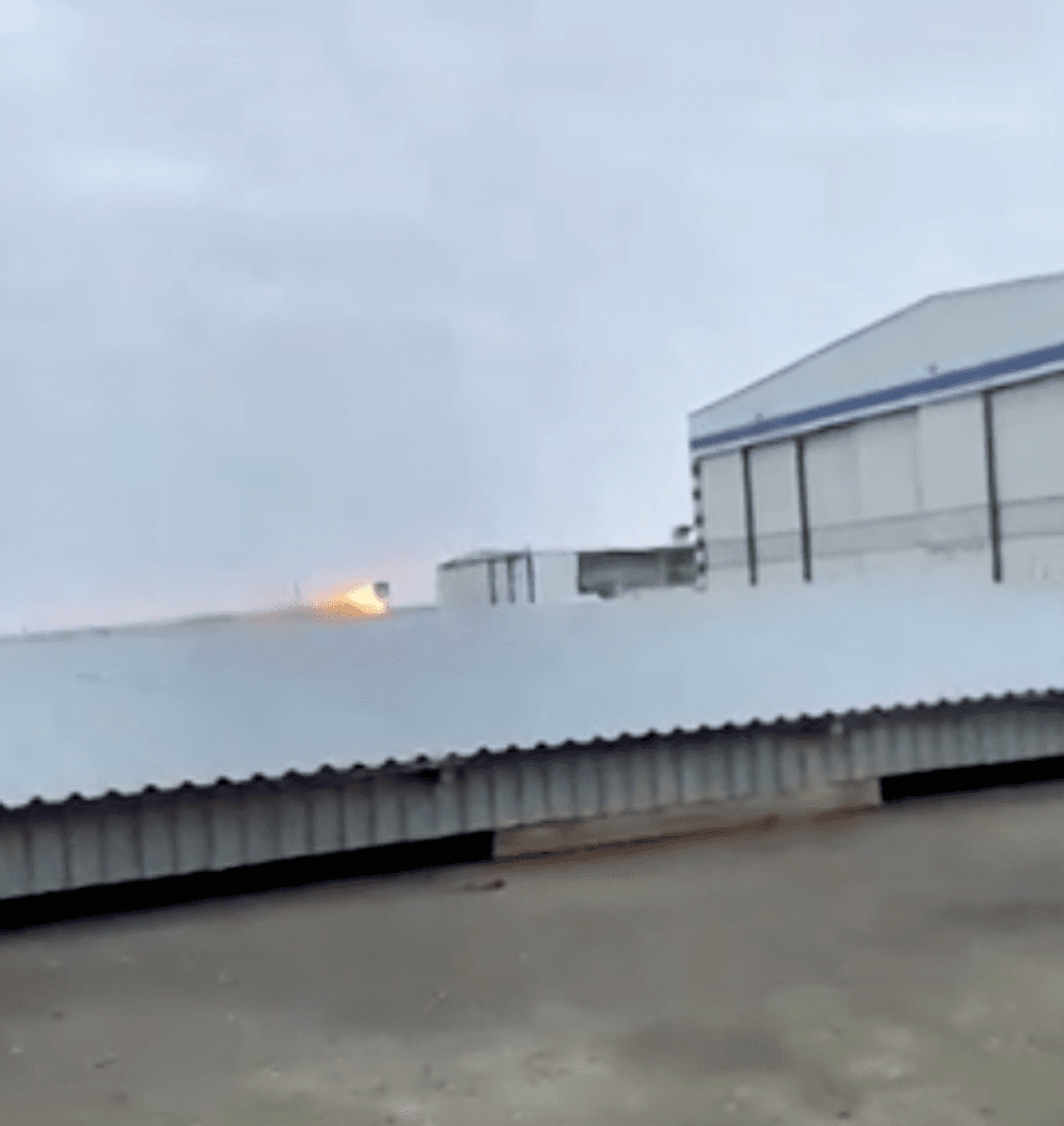 \u200bThe footage shows the plane erupting into a huge fireball after the crash