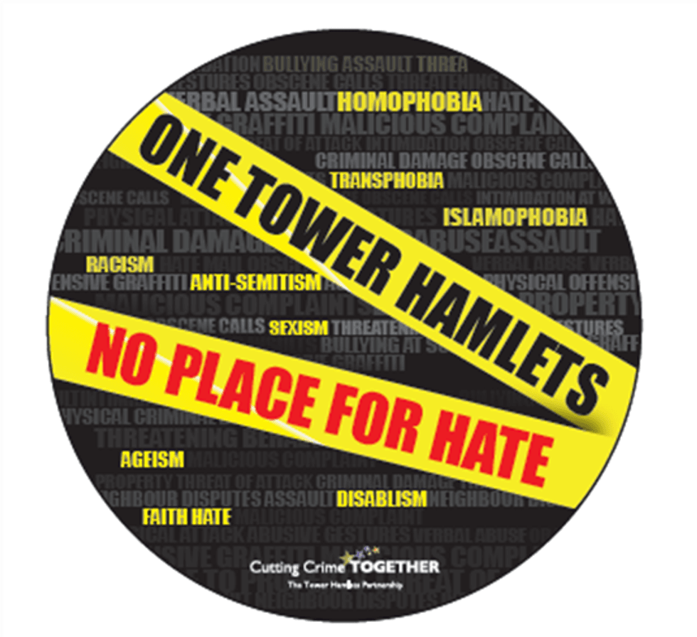 \u200bTower Hamlets initial poster without antisemitism