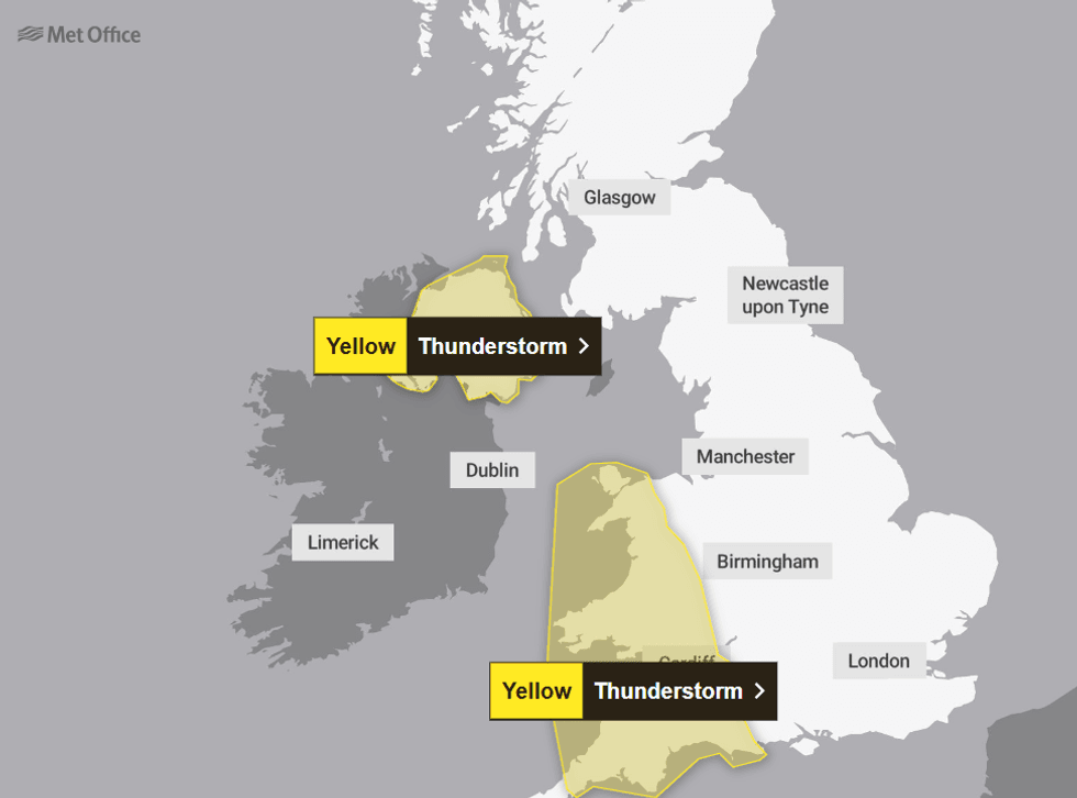 \u200bYellow weather warnings have been issued across the country