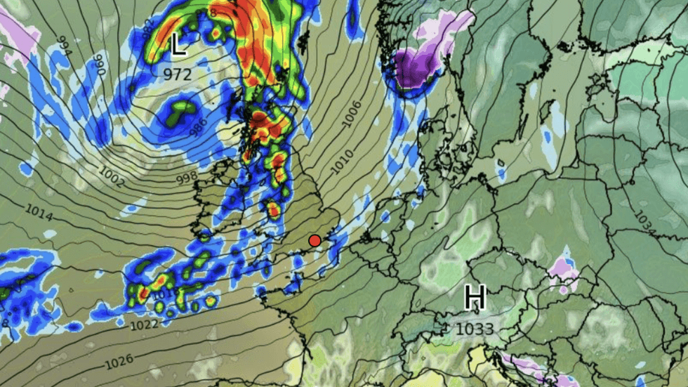 UK weather map