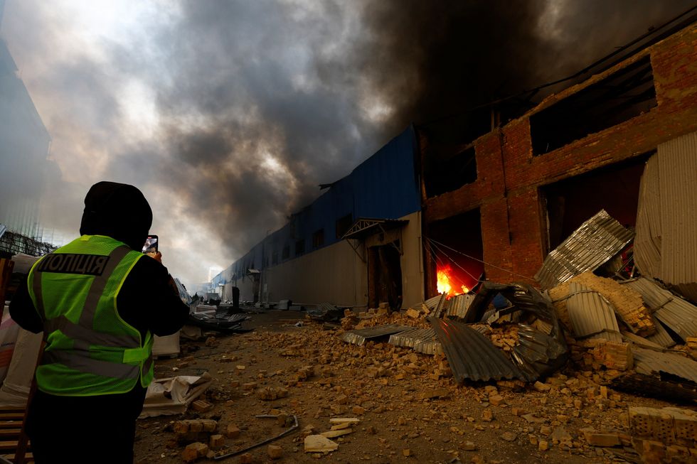 Ukraine damage from missile attack