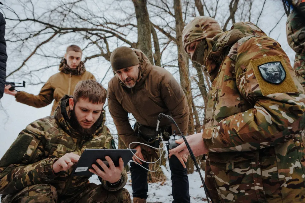 Ukraine military UGV operators