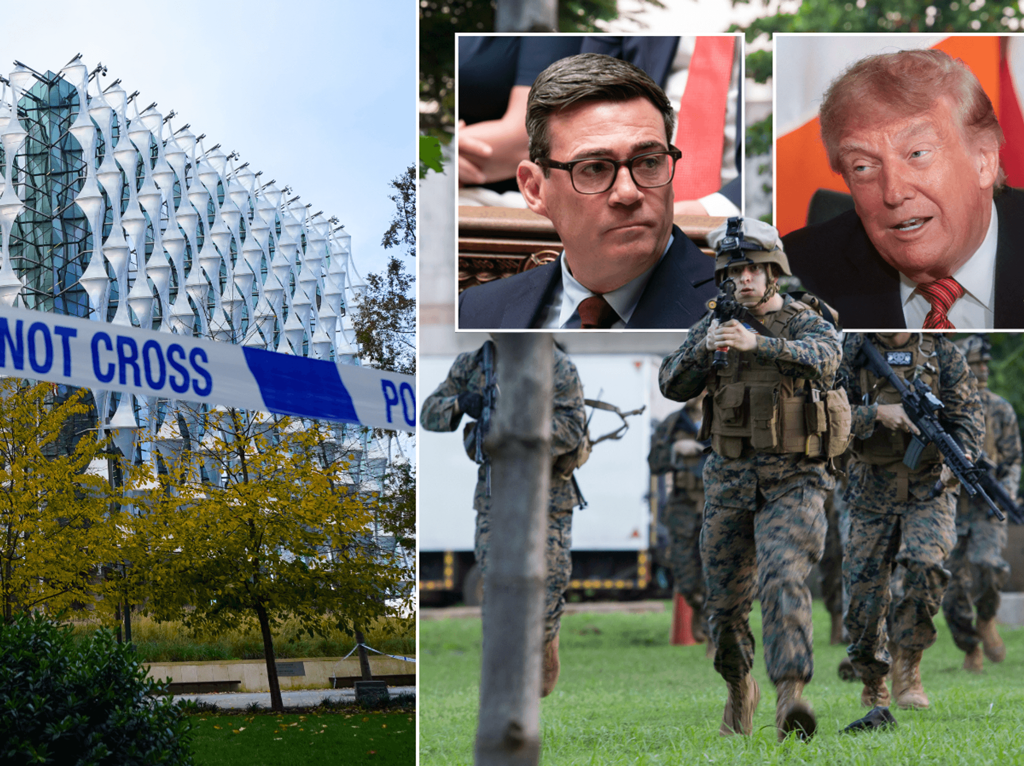 US embassy London/Andy Burnham/Donald Trump/Marine Security Guards