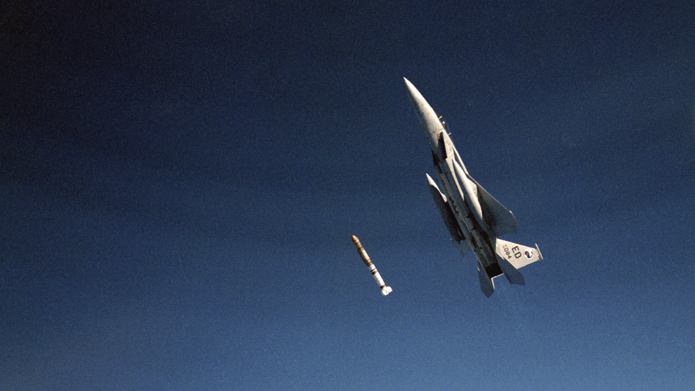 USAF plane firing missile