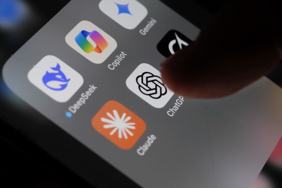 User clicks on ChatGPT app on smartphone